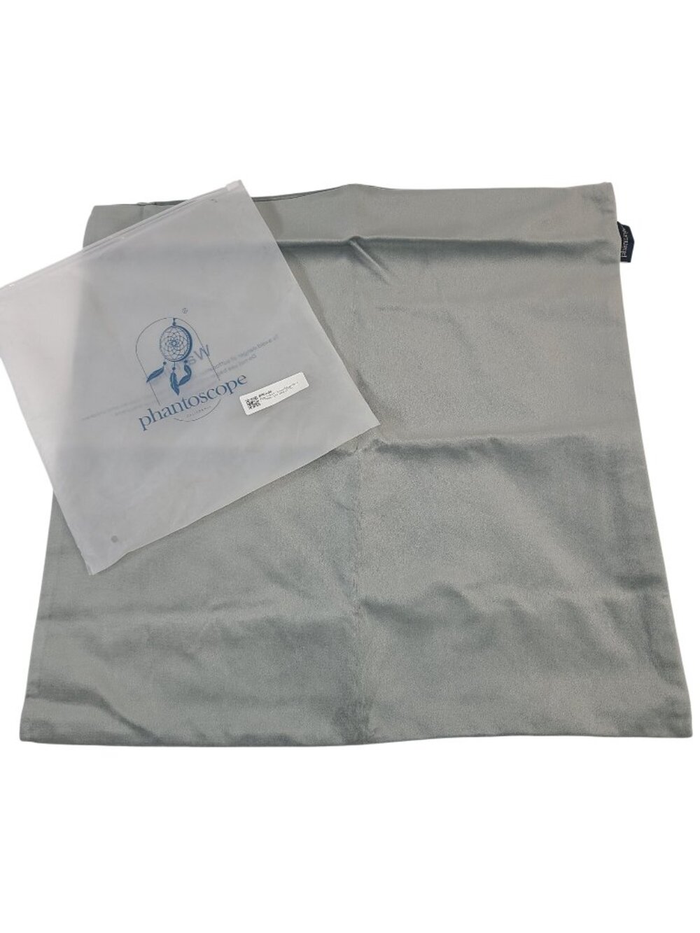 NEW Phantoscope Silky Velvet Throw Pillow Cover 20"x20" Gray Zipper Closure